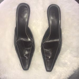 Dressy leather mules